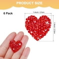 thumbnail image 3 of Uxcell 6-Pack Parches de Corazón de Strass para Planchar 2.5cm Apliques Adhesivos Rojos Brillantes para Bricolaje/Ropa/Zapatos/Bolsas, 3 of 7