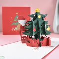 thumbnail image 1 of Tarjeta de invitación Manual de felicitación de Navidad tridimensional emergente 3D tarjeta de regalo para niños tarjeta postal de agradecimiento con sobre, 1 of 4