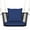 Blue, variant on Spaco Single Person Hanging Seat with Woven Rattan Backrest, Single Swing Chair with Sturdy Metal Frame, Versatile Swing for Outdoor as Backyard, Front Porch, Garden, Gray