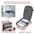 thumbnail image 6 of Livhil Travel Backpack for Women, Travel Backpack Carry on Flight Approved Fits 16" Laptop, Pink, 6 of 7