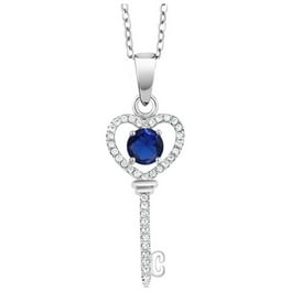 Sapphire key necklace new arrivals