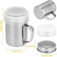 thumbnail image 5 of ZHUYING 2 pcs Powdered Sugar Shaker Duster - With Handle - Cinnamon Shaker For Coffee Bar - Fine Mesh Dredge - 16 ounce, pack of 2 | Style: Fine, 5 of 7