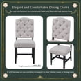 thumbnail image 5 of Kitchen Table Chair Set, Set of 5, Round Table Convertible to Oval Shape Table with Center Shelf, Functional Table Set with 1 Table and 4 Upholstered Tufted Back Chairs for Dining Room, Espresso, 5 of 7