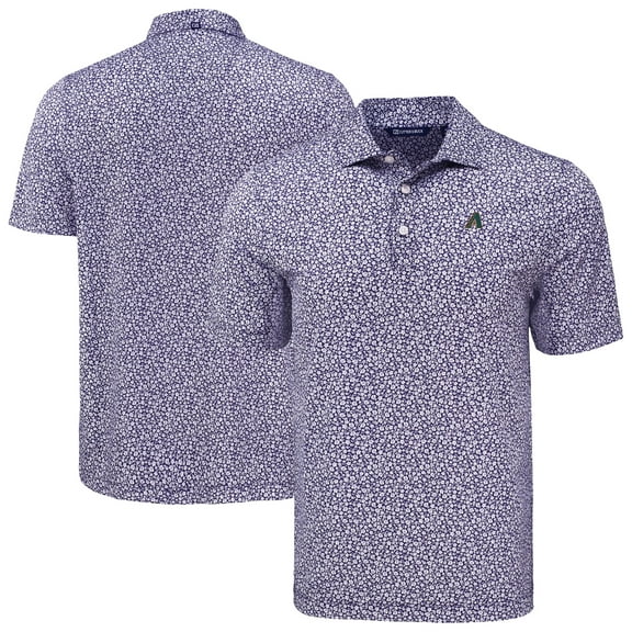 Men's Cutter & Buck Purple Arizona Diamondbacks Pike Eco Flora Print Recycled Polo