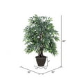 thumbnail image 2 of Vickerman 4' Artificial Green Smilax Extra Full Bush, Brown Plastic Container., 2 of 2