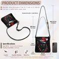 thumbnail image 7 of HELLHERO Waterproof Satchel Bag for Daily Use Travel, Stylish Lightweight Sling Bag, Black Cat Santa, 7 of 7