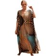 thumbnail image 1 of LinYooLi Robe de Plage pour Femmes, Longue Blouse Imprimée, Grande Taille, Robe de Bikini, Robe de Vacances, 1 of 2