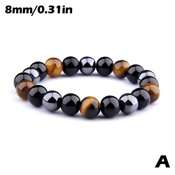 DESIGNICE 2026 New Obsidian Tiger Eye Hematite Bracelet Triple Protection Bangle Men Women Jewelry for Spiritual Healing, Protection, Fashion Accessory, Daily Wear, Energy Balancing, Unisex Style