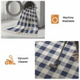 thumbnail image 5 of Navy Blue White Plaid Bathroom Rug 2'x3', Farmhouse Checkered Buffalo Low Profile Front Entryway Rug with Tassels, Woven Cotton Washable Kitchen Mat Carpet for Foyer Bedroom Back Door Decor, 5 of 9