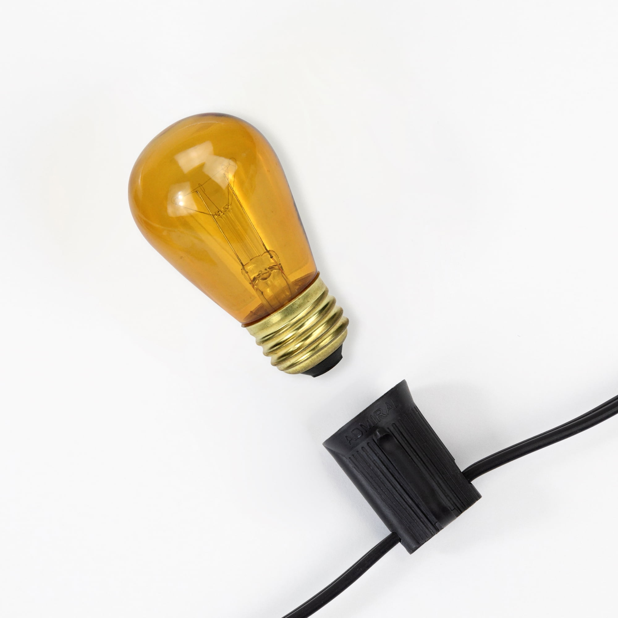 Northlight Incandescent S14 Transparent Edison Style Christmas Replacement Bulbs - Orange - Pack of
