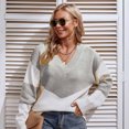 thumbnail image 2 of 2035! Aoochasliy Womens Sweaters Clothes Pullover Warm V-neck Long Sleeve Blouse, 2 of 8