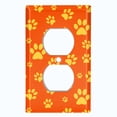 thumbnail image 2 of Metal Light Switch Plate Cover Puppy Dog Paw Prints Orange Yellow DOG028, 2 of 15