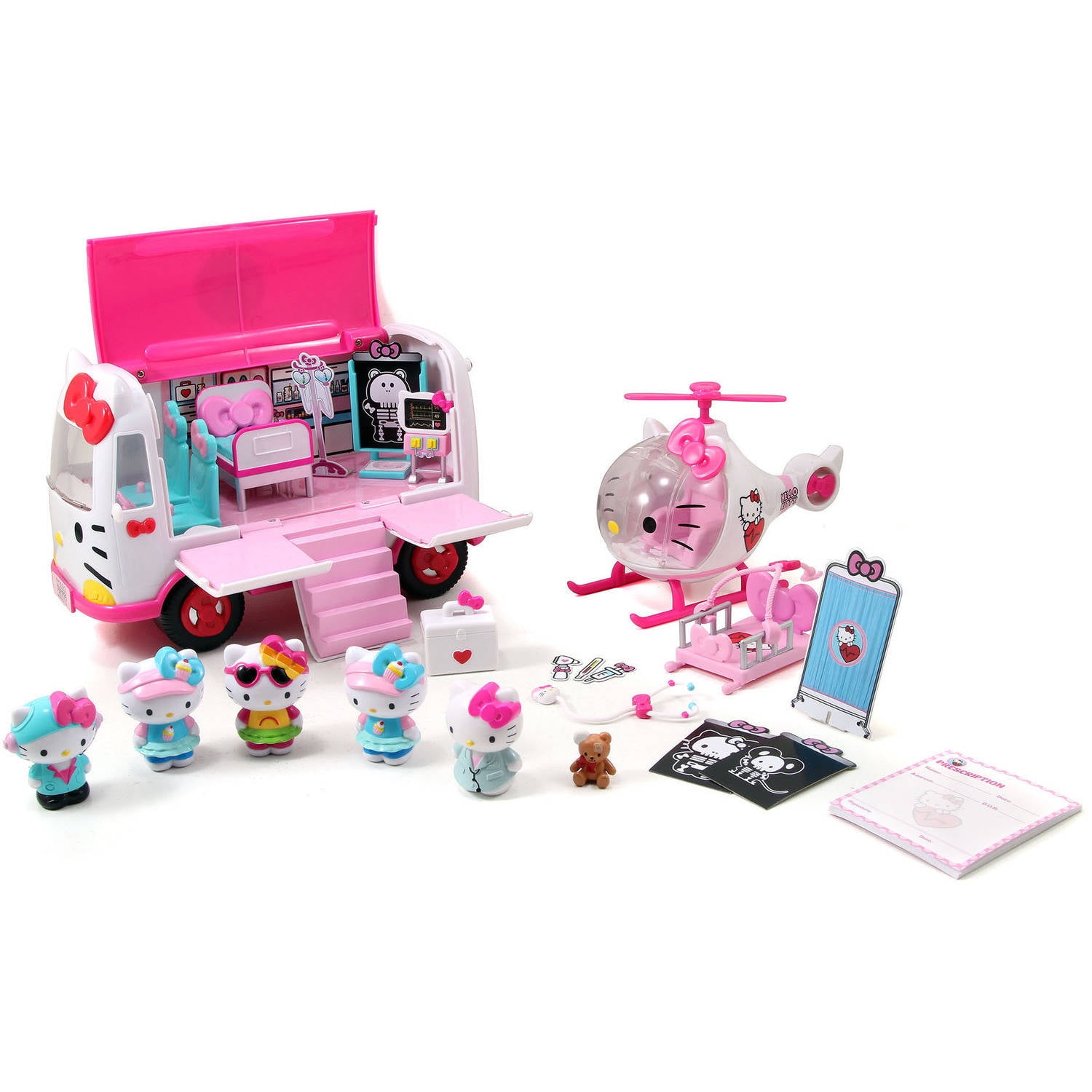 hello kitty helicopter and ambulance