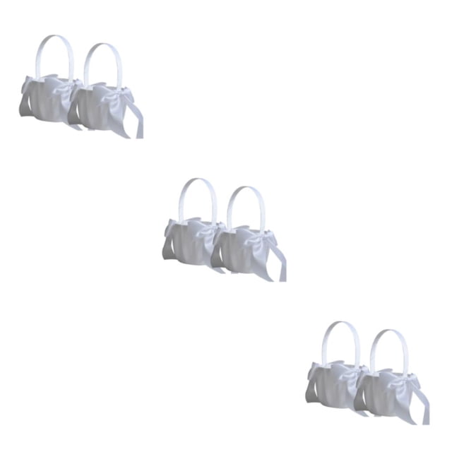 Cesta de flores con lazo romántico de diseño Simple Matsuzay 2 piezas para portador de anillo de compromiso