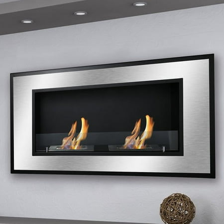 Ignis Products Bellezza Wall Mounted Ethanol Fireplace Walmart Com