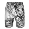 thumbnail image 2 of Men's Beach Short Swim Shorts Motocross Art Surfing Sport Board Shorts Swimwear, 2 of 6