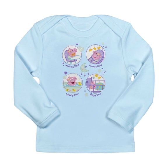 CafePress - Peppa Pig: Morning To Evening Long Sleeve Infant T Shirt - Long Sleeve Infant T-Shirt
