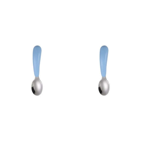 Advancent Vajilla para niños, cuchara, tenedor, forma de compartimento, diseño de cuenco para bebé, juego de cubiertos gruesos sin óxido, Type2 NO2