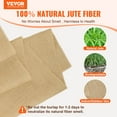 thumbnail image 2 of VEVOR Burlap Fabric Roll, 36” x 150 ft & 50 x 50 High Density Wide Natural Burlap Fabric Rolls,Jute Fabric Burlap Tree Wrap Roll, for Decor, Crafts, Wedding, Gardening,Plant & Tree Winter Covering, 2 of 9