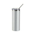 thumbnail image 2 of Craft Express Sublimation Printing Stainless Steel Tumblers - 20 oz, Silver Glitter, Set of 4, 2 of 4