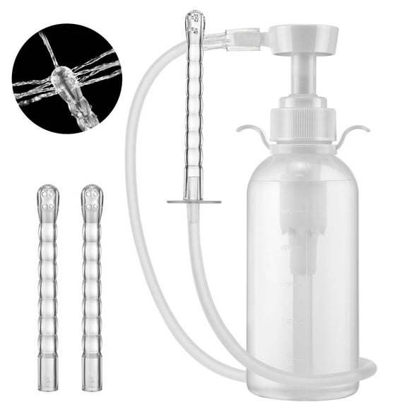 Enema Kit, Anti Back-Flow Anal Douche, 300ml Large Capacity Leakproof Enema Kit for Male & Female