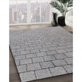 thumbnail image 2 of Ahgly Company Indoor Round Patterned Silver Gray Novelty Area Rugs, 4' Round, 2 of 6