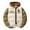Beige, variant on Mens Winter Jacket Men'S Winter Padded Coat Jacket Thickened Jacket Casual Style Colour Blocking Outdoor Loose Coat Size:XL