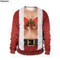 thumbnail image 2 of Sudadera divertida de Navidad para hombre y mujer, con estampado novedoso en 3D, para fiesta de Nochevieja, suéter unisex, suéter feo de Navidad, 2 of 5