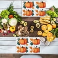 thumbnail image 4 of Fade-Resistant Pumpkins Fall Placemat Fall Landscape Placemat - 6Pack 17.7"x13" Minimalistic Design Playful Colors Autumn Leaves Durable Mats Decoration for Office Cafe Kitchen, 4 of 6