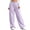 Purple, variant on AHTJRT Drawstring Pants for Girls Boys Casual Lightweight Elastic Waist Trousers with Pockets Summer Outdoor Camping Hiking Fishing Bottoms Purple 13-14 Years