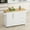 White, variant on Kitchen Island Cart with 2 Door Cabinet and Three Drawers,43.31 Inch Width with Spice Rack, Towel Rack
