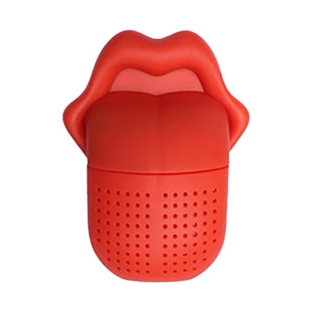 

Kitchen Gadgets Clearance! Ausyst Kitchen April-Fool s Day Trickster Silicone Tea Maker Big Red Lip tongue Silicone Tea Filter Deals
