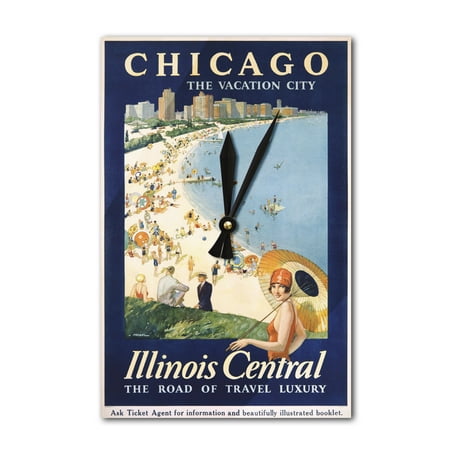 Illinois Central - Chicago - The Vacation City (beach) Vintage Poster (artist: Proehl) USA c. 1932 (Acrylic Wall