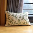 thumbnail image 2 of Funda de almohada 100% algodón, funda de almohada bordada con flores rústicas, sofá de sala de estar, cojín bordado de cuero sin alma para almuerzo, almohada de ventana de bahía, algodón de alta dens JAMW Sencillez, 2 of 5