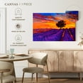 thumbnail image 5 of Elephant Stock Lavender Eventide Wall Art - Horizontal Canvas Wall Art - Living Room Wall Decor - Nature Canvas - Purple And Orange Decor - 30" x 20", 5 of 8