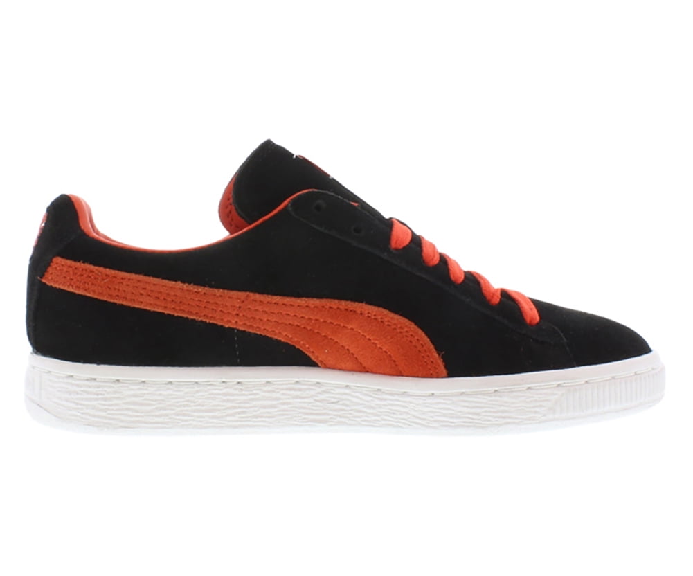 puma suede orange black