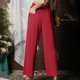 thumbnail image 5 of Pantalones largos de mujer Pantalones largos de color sólido con bolsillo de cintura elástica informal de moda Odeerbi  ODB-2, 5 of 8