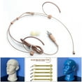 thumbnail image 5 of Beige Double Earhook Headset Mic Headworn Microphone 3.5mm 3 Pin 4 Pin Xlr Plug, 5 of 5