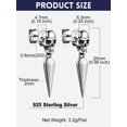 thumbnail image 6 of Bandmax Skull Stud Earrings for Women Men 925 Sterling Silver Dangle Earrings Gothic Skull Punk Skeleton Ear Studs for Halloween Gift, 6 of 7