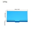 thumbnail image 2 of Professional Business Card Holder Aluminum Pocket Credit Card Case, Blue 3 Pack, 2 of 5
