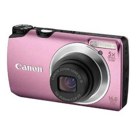 Canon PowerShot A3300 IS 16 Megapixel Compact Camera, Pink