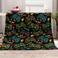 thumbnail image 3 of Gamer Game Controller Blanket Kids Boys Colorful Gaming Gamepad Gifts Toys for Teen Teenage Birthday Christmas Valentines Day Bedroom Decor Soft Cozy Colorful Throw Black 50"x60", 3 of 6