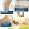 thumbnail image 6 of Huisuilinss Hamster Cage With Legs,Guinea Pig Cage Chew Proof,Large Hamster Habitat,Wood Hamster House With Acrylic Window & Openable Top,Small Animal Cage For Chinchilla Gerbil Rabbits, 6 of 7