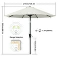 thumbnail image 2 of MASTERCANOPY 9ft Patio Market Umbrella with Tilt and Crank, Light Beige, 2 of 6