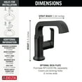 thumbnail image 4 of Delta 589SH-SS-PR-DST Tetra 1.2 GPM Single Hole Bathroom Faucet And Push Pop-Up Drain, 4 of 7