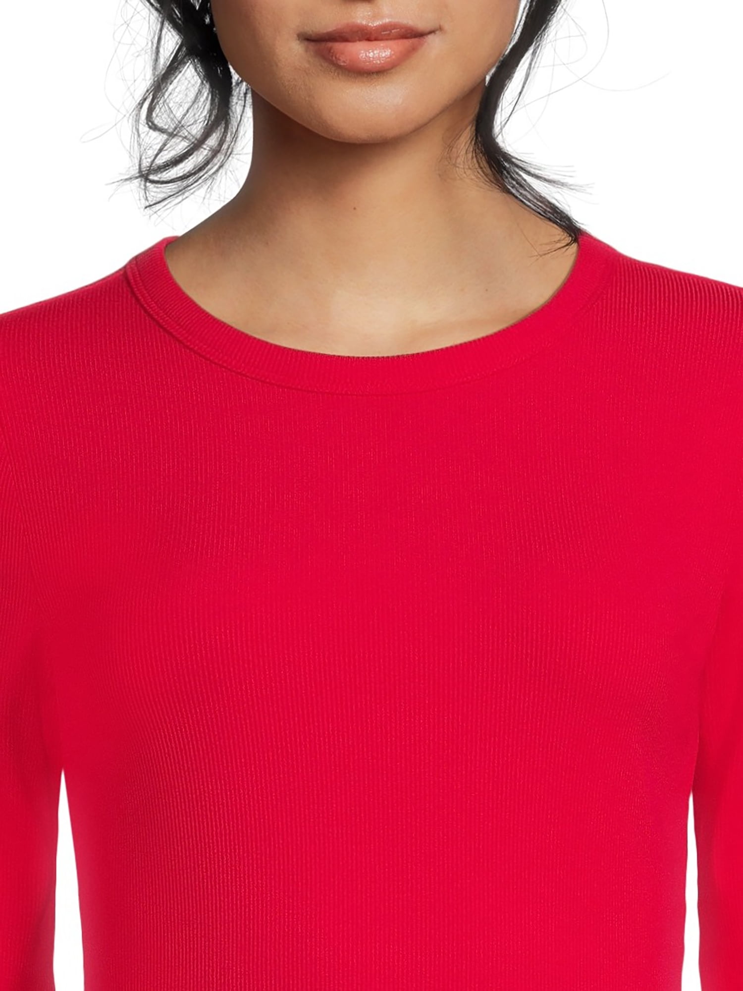 トップス meer. BORDER COMPACT TEE(BRN RED) No Boundaries Women's Juniors Ribbed Crewneck Tee with Long