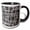 Black/White, variant on 3drose, Retro Modern Blanched Slate Squares Storm Grey, 11oz Two-tone Yellow Mug