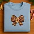 thumbnail image 2 of Embroidered Gingerbread Bow Sweatshirt - Christmas Coquette Gift, 2 of 5