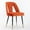 Orange, variant on Dining Chairs, Modern Kitchen Dining Room Chairs, Upholstered Dining Accent Side Chairs in Velvet Cushion Seat with Nailheads and Gold Tipped Black Metal Legs (Set of 2)