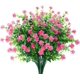 thumbnail image 2 of Mini arbusto de rosas artificiales, simulación de eucalipto, hierba, hojas verdes, plantas de plástico para interior y exterior, hogar, jardín, oficina, baño, terraza, decoración de bodas, relleno de, 2 of 3